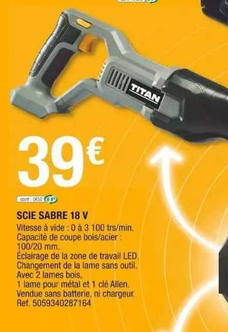 scie sabre 18v titan