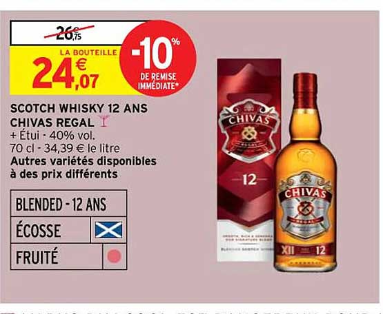 scotch whisky 12 ans chivas regal