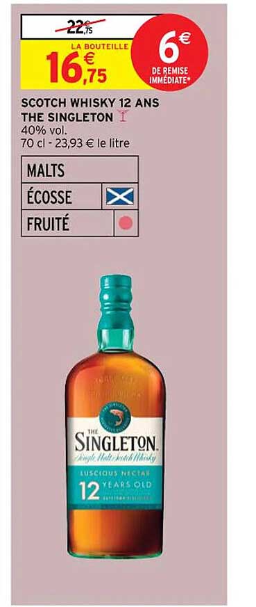 scotch whisky 12 ans the singleton