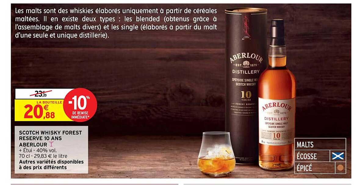 scotch whisky forest réserve 10 ans aberlour
