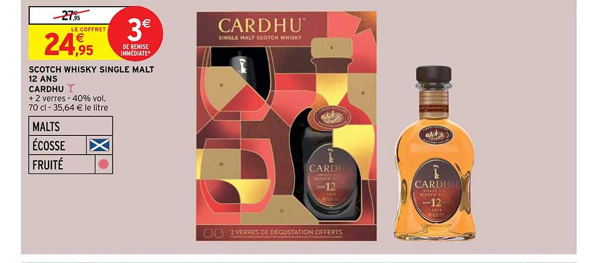 Scotch Whisky Single Malt 12 Ans Cardhu