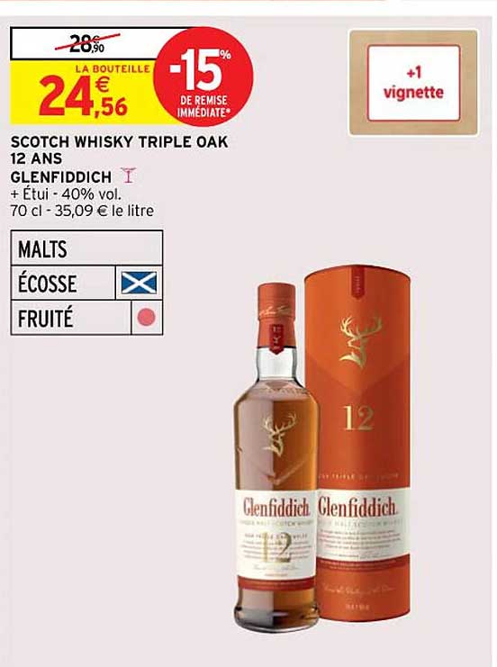 Scotch Whisky Triple Oak 12 Ans Glenfiddich