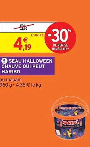 seau halloween chauve qui peut haribo