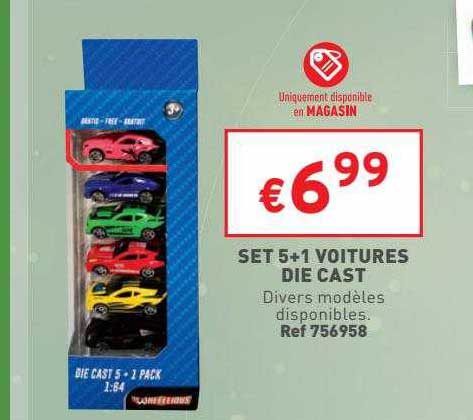 set 5+1 voitures die cast