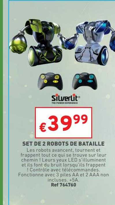 set de 2 robots de bataille silverlit