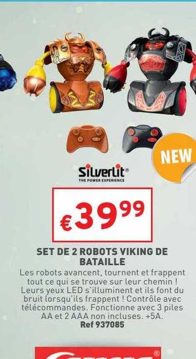 set de 2 robots viking de bataille silverlit