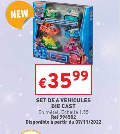 set de 6 véhicules die cast paw patrol