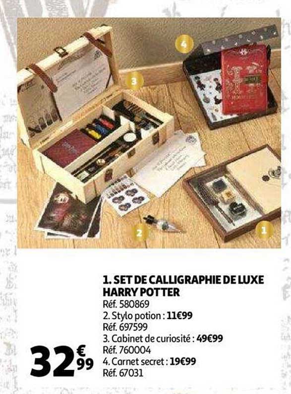 set de calligraphie de luxe harry potter