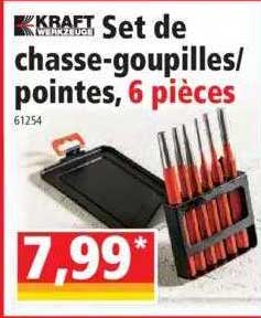 set de chasse-goupilles-pointes, 6 pièces kraft werkzeuge