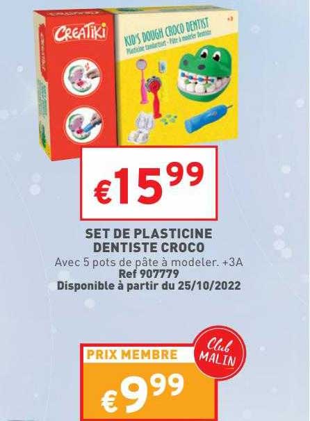 set de plasticine dentiste croco creatiki