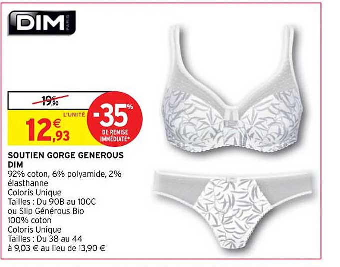 soutien gorge génerous dim