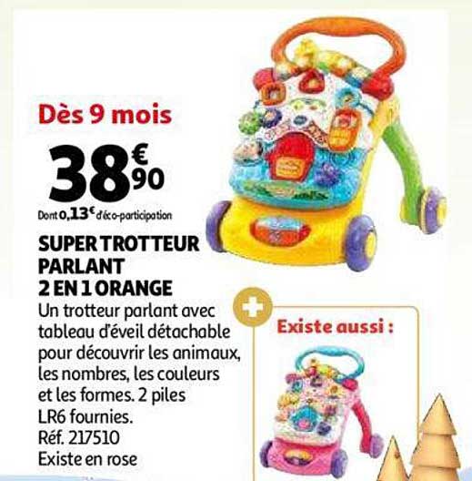 Super Trotteur Parlant 2 En 1 Orange