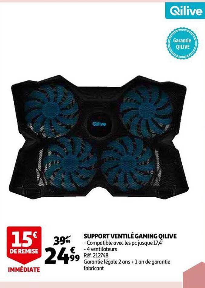 support ventilé gaming qilive
