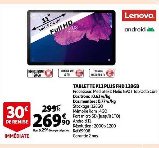 tablette p11 plus fhd 128gb lenovo