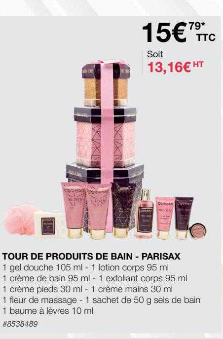 tour de produits de bain - parisax