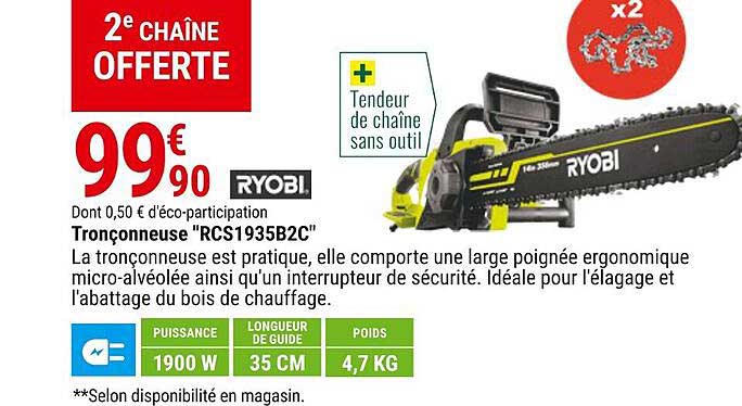 tronçonneuse "rcs1935b2c" ryobi