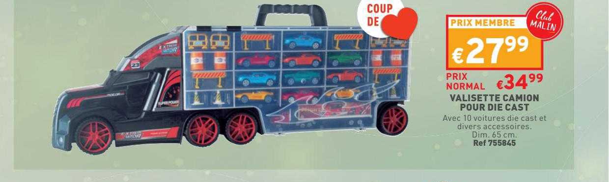 valisette camion pour die cast