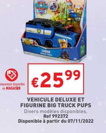 véhicule deluxe et figurine big truck pups
