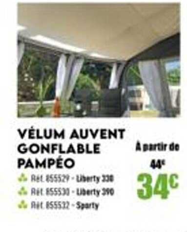 vélum auvent gonflable pampéo