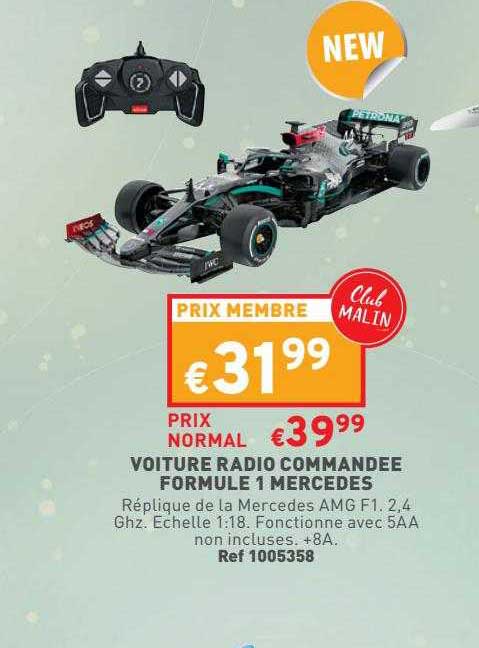 voiture radio commandée formule 1 mercedes