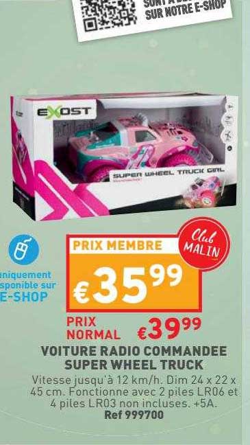 voiture radio commandée super wheel truck  exost