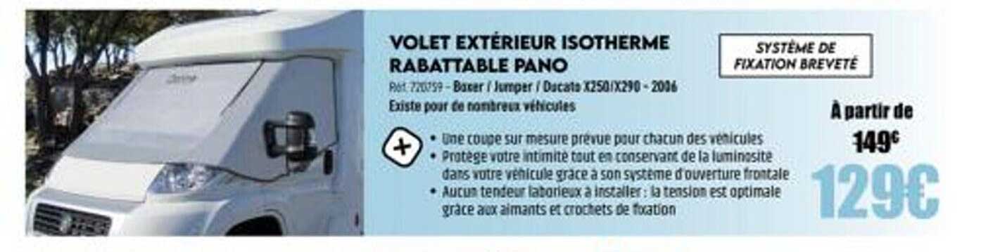 volet extérieur isotherme rabattable pano
