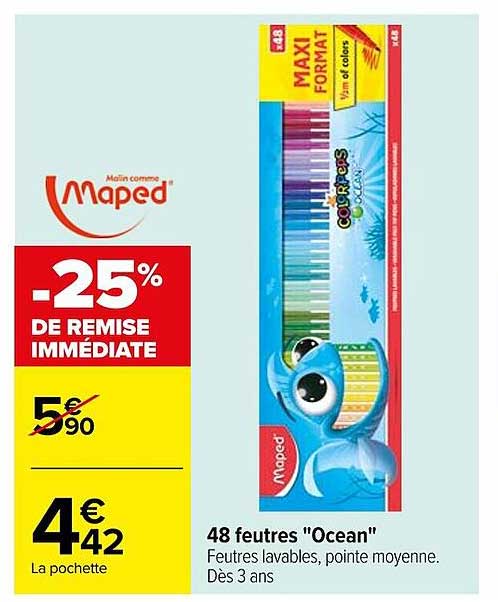 48 Feutres "ocean" Maped