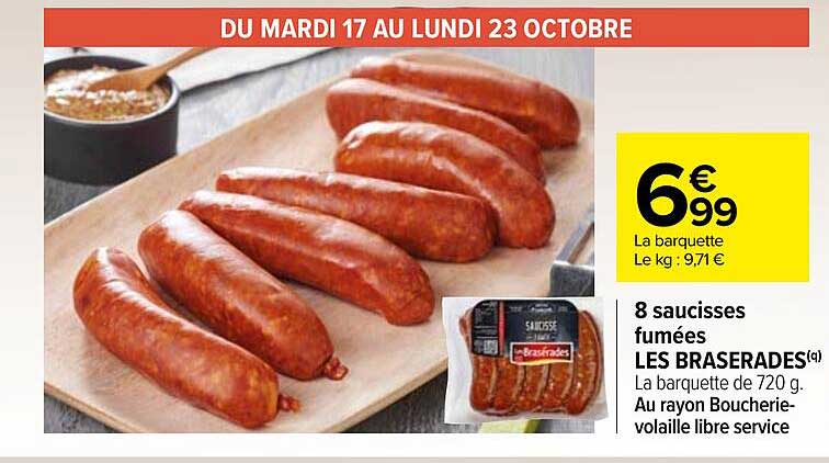 8 Saucisses Fumees Les Braserades