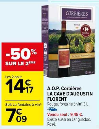 a.o.p. corbières la cave d'augustin florent