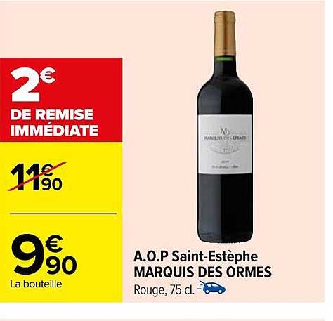 a.o.p. saint-estèphe marquis des ormes