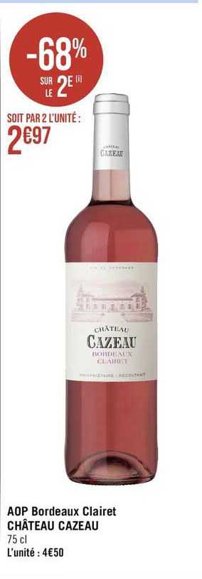 aop bordeaux clairet château cazeau
