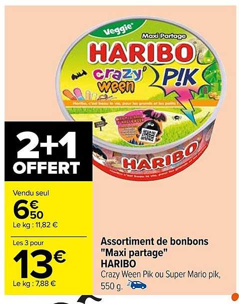 assortiment de bonbons "maxi partage" haribo