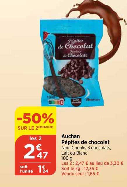 Auchan Pépites De Chocolat