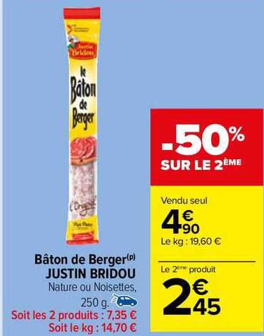 bâton de berger justin bridou
