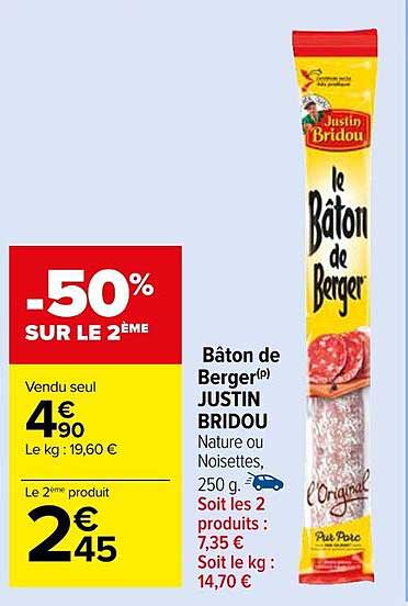 bâton de berger justin bridou