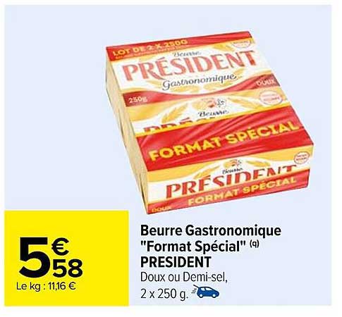 beurre gastronomique "format special" president