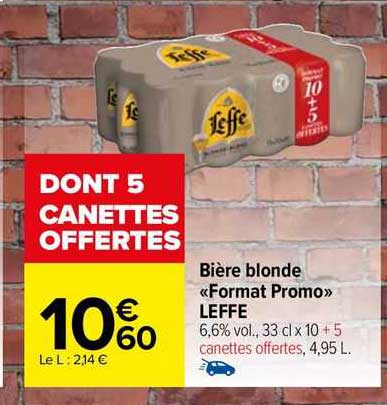 Bière Blonde "format Promo" Leffe