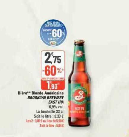 bière blonde américaine brooklyn brewery east ipa