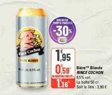 bière blonde rince cochon