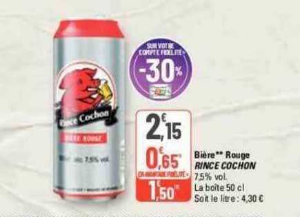 bière rouge rince cochon