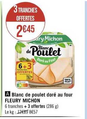 blanc de poulet doré au four fleury michon