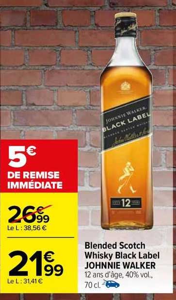 blended scotch whisky black label johnnie walker