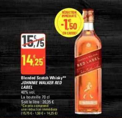 blended scotch whisky johnnie walker red label