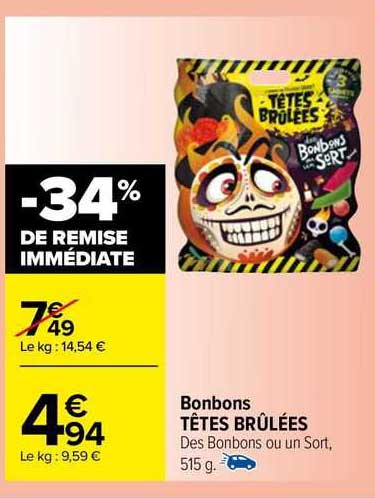 bonbons têtes brûlées