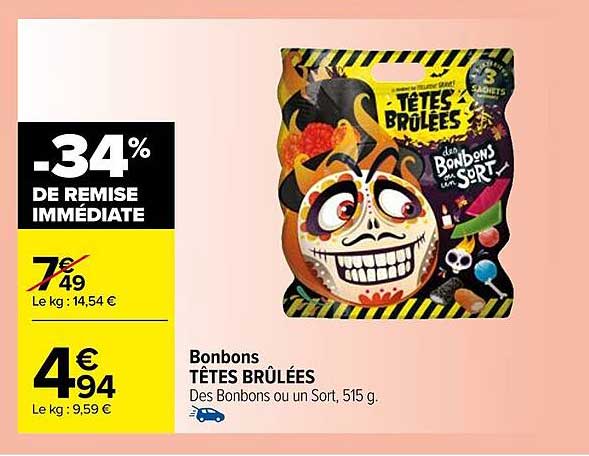 bonbons têtes brûlées