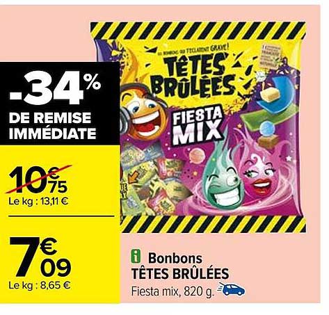bonbons têtes brûlées
