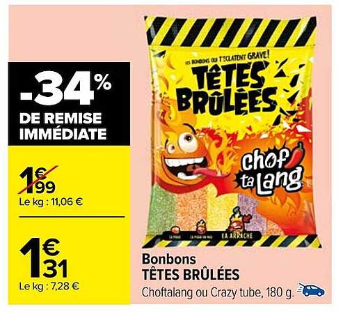 bonbons têtes brûlées