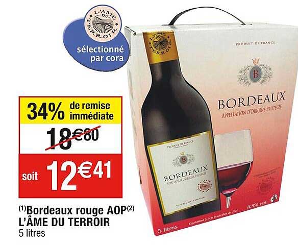 Bordeaux Rouge Aop L'âme Du Terroir