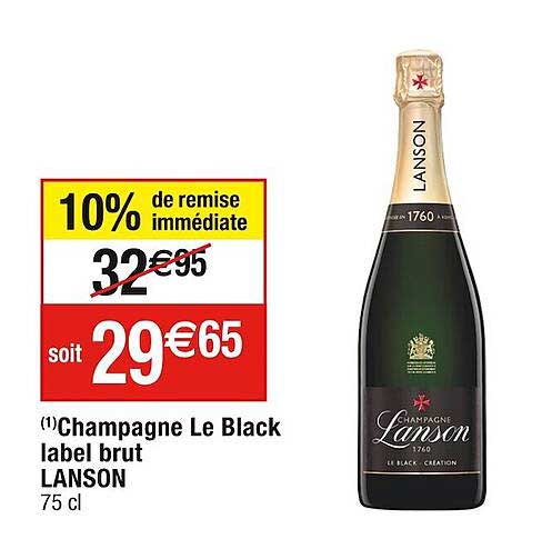 Champagne Le Black Label Brut Lanson