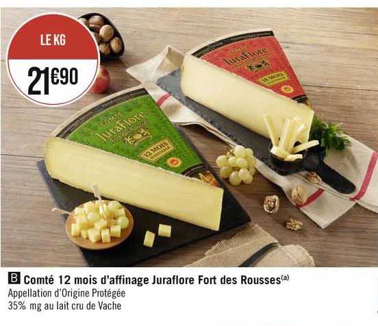 comté 12 mois d'affinage juraflore fort des rousses